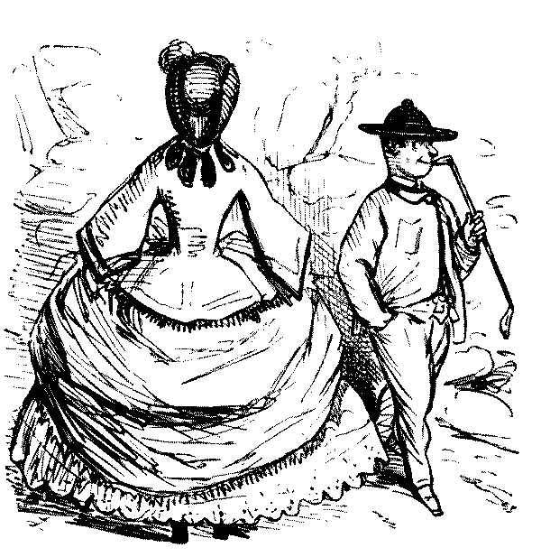 Overdressed man and woman.