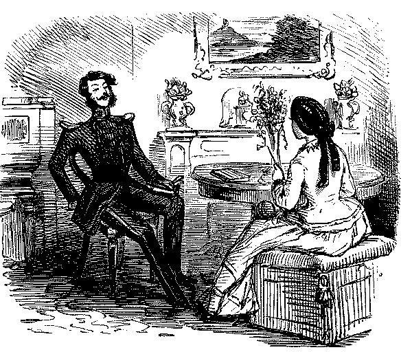 Man and woman in conversation.