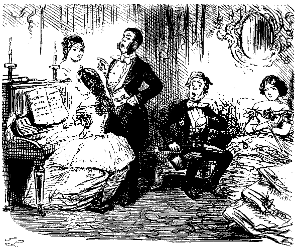 Singers at an informal concert.