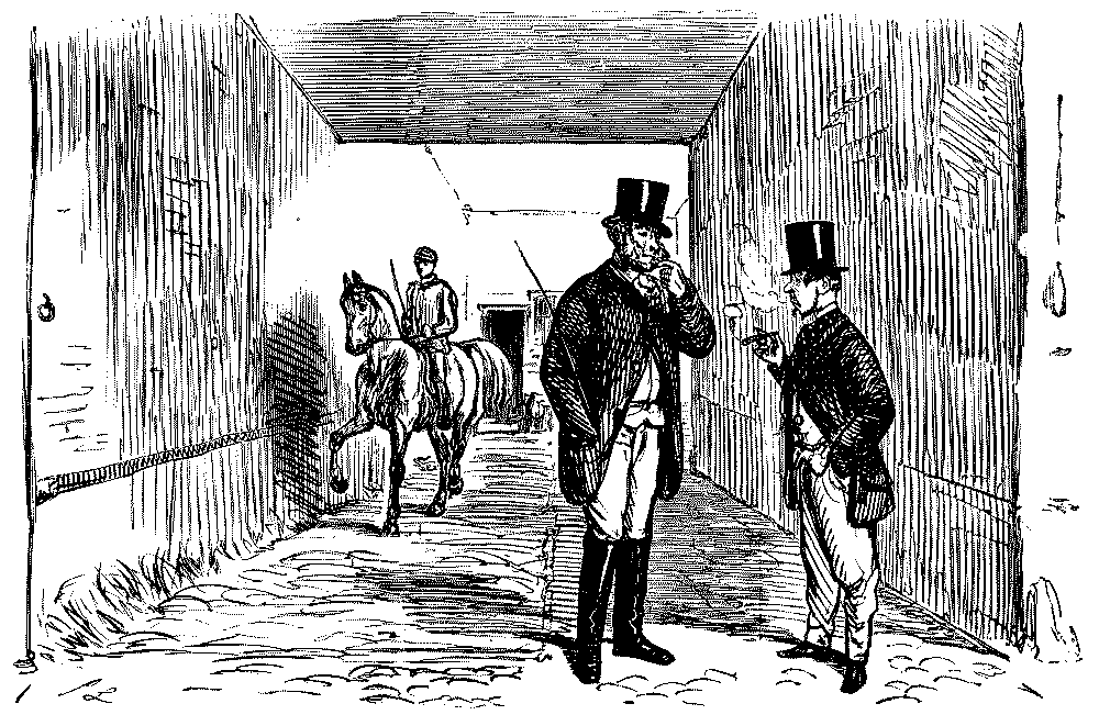 Gent. talking to horse dealer.