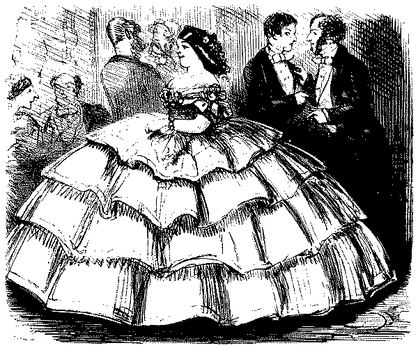 Mrs. F. in very wide crinoline.