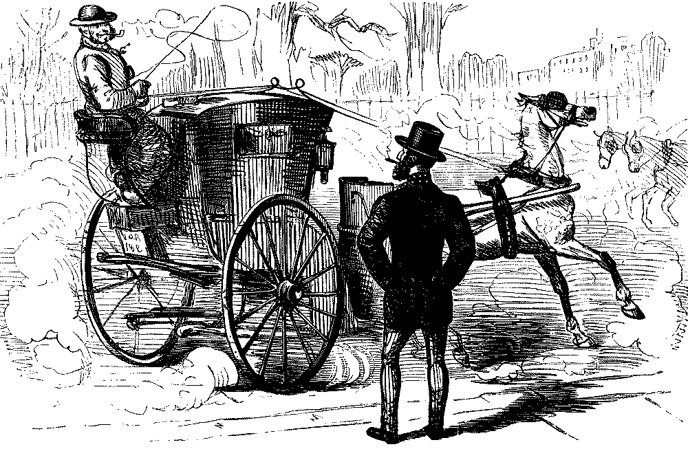 Cab driver talking to pedestrian.