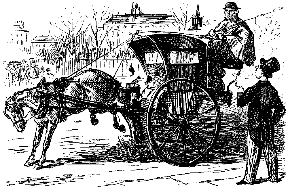 Cab driver speaking to passer-by.
