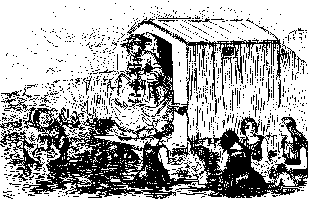 Child screaming in water.
