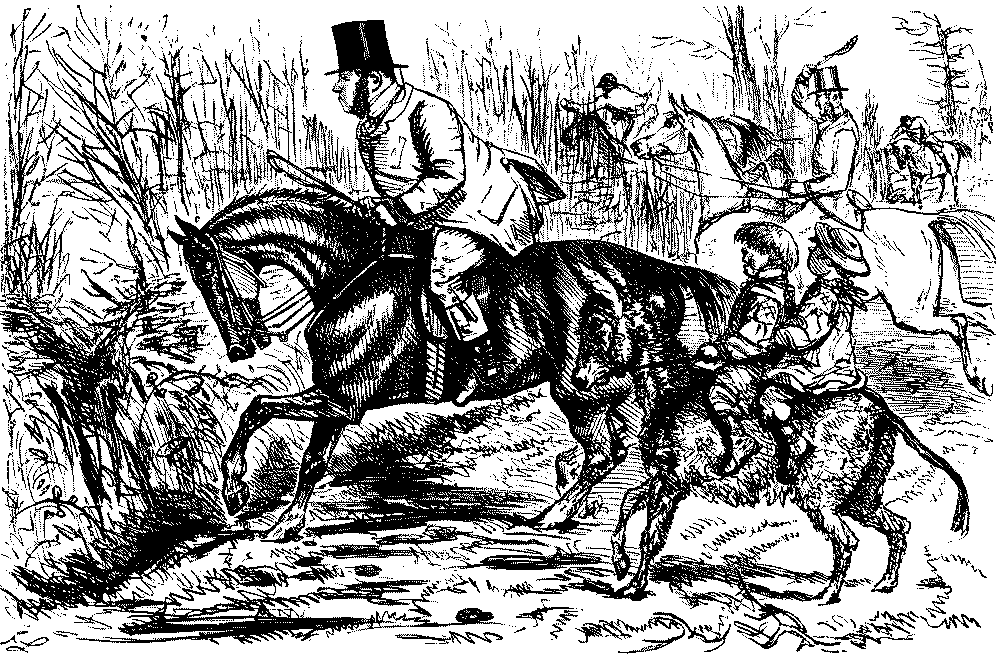 Boy on small pony speaking to a man on a large horse.