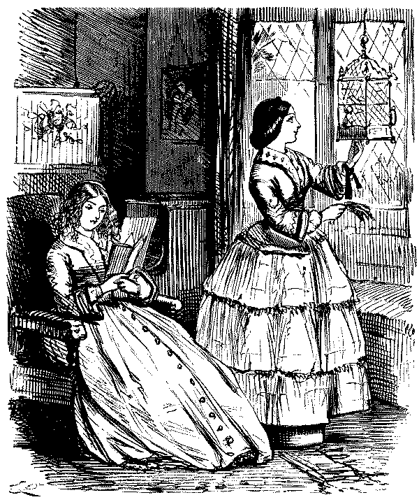 Two ladies talking.