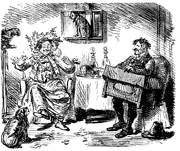 Lady dancing in her chair.