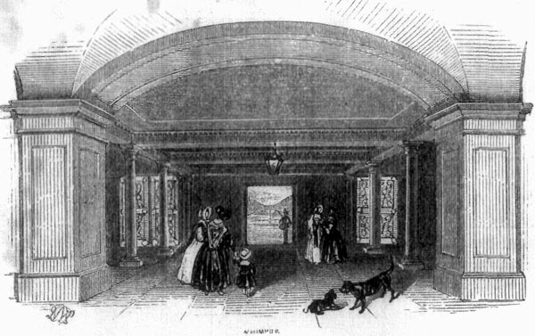 PORTICO LEADING TO GARDENS.