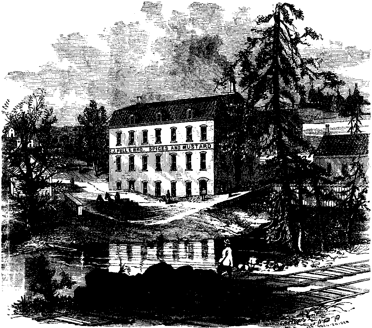 FAUKLAND, THE SITE OF OLIVER EVANS'S MILL.