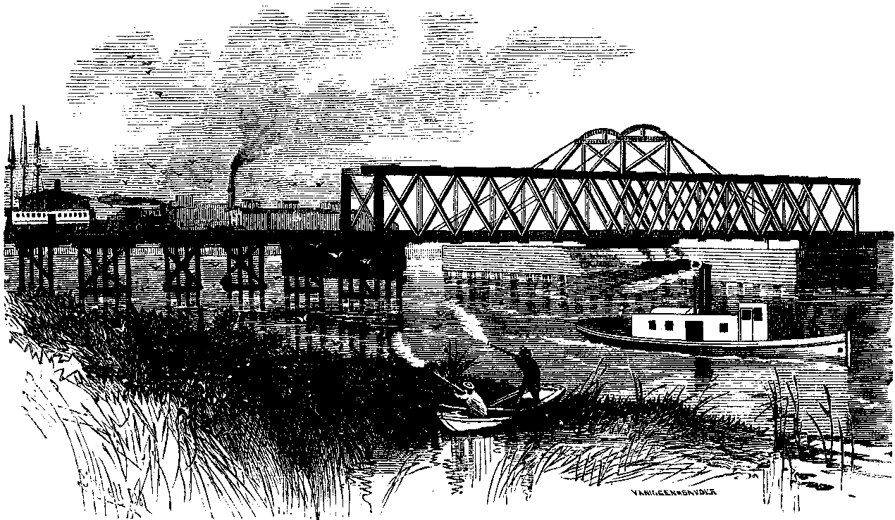 CHRISTINE RIVER, WITH WILMINGTON AND WESTERN RAILROAD BRIDGE.