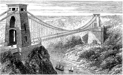 SUSPENSION BRIDGE AT CLIFTON. SUSPENSION BRIDGE AT CLIFTON.
