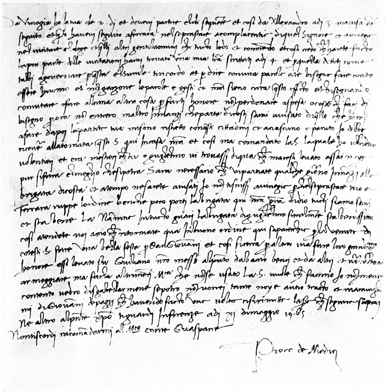 Facsimile of letter