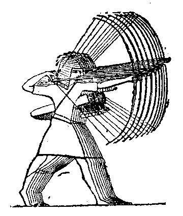 Fig 171.--Archers, as represented on walls of Medinet Habû. 