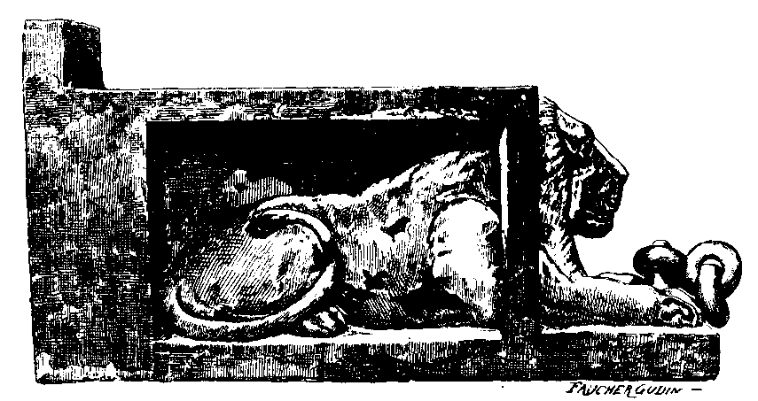 Fig 282.--Bronze lion from Horbeit, Saïte.