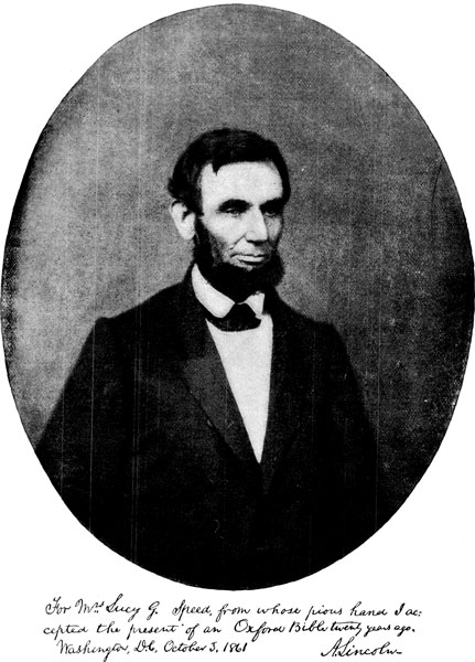 ABRAHAM LINCOLN IN 1861.