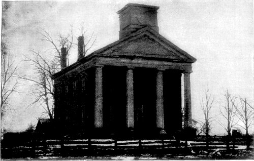 COURT-HOUSE AT TREMONT WHERE LINCOLN RECEIVED WARNING OF SHIELDS'S CHALLENGE.
