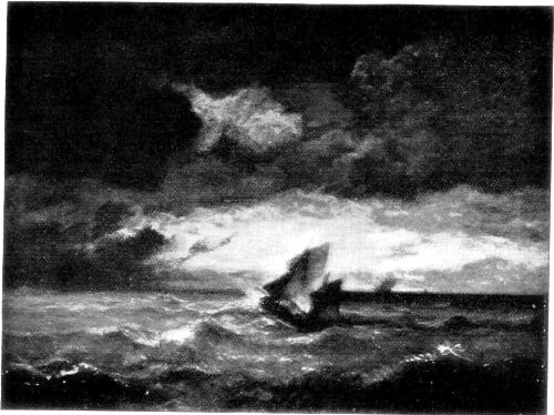 THE STORMY SEA. FROM A PAINTING BY JULES DUPRÉ.