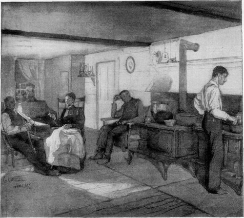 EVENING IN THE DIVIDED KITCHEN.