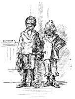"TWO SMALL FIGURES PUSHED THEIR WAY INTO THE ROOM"
