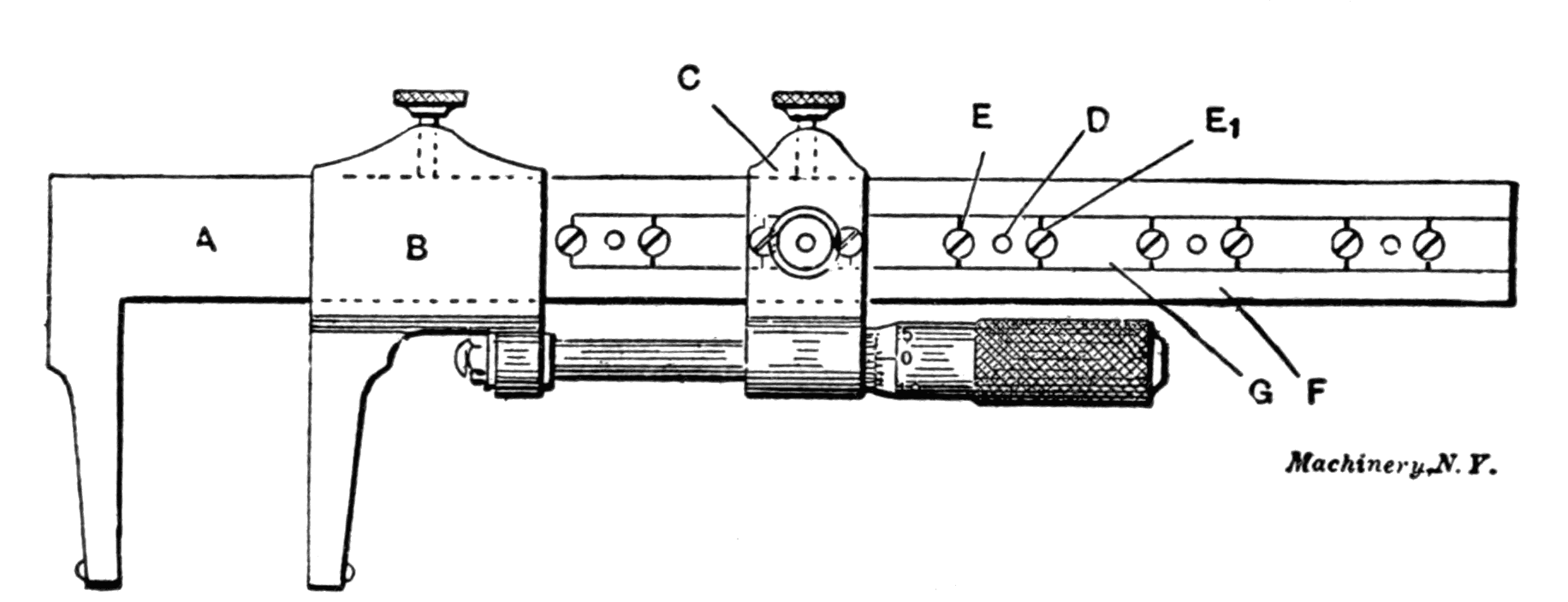 Fig. 17. Improved Micrometer Beam Caliper Fig. 17. Improved Micrometer Beam Caliper