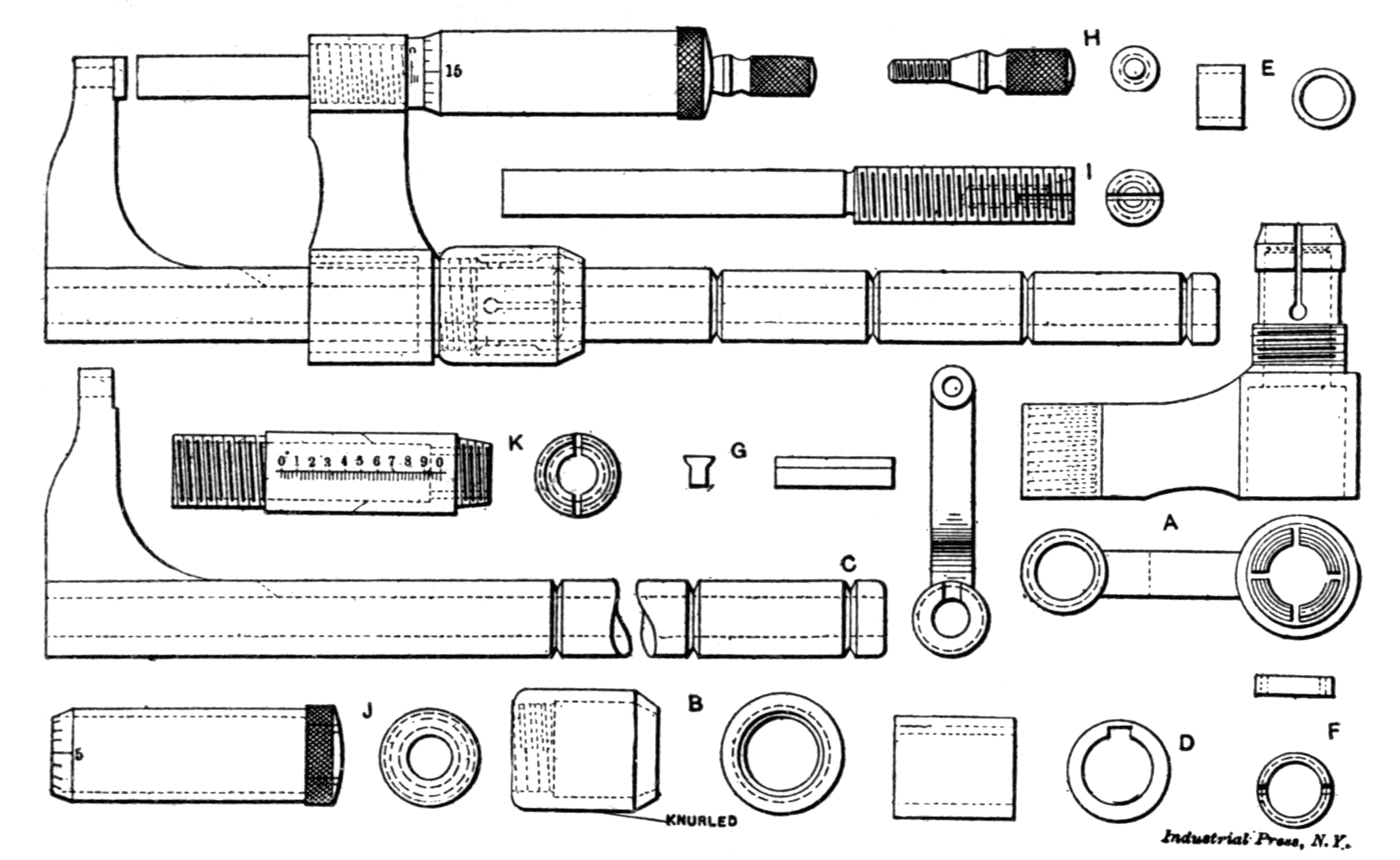 Fig. 29. Micrometer of from One- to Five-inch Capacity Fig. 29. Micrometer of from One- to Five-inch Capacity