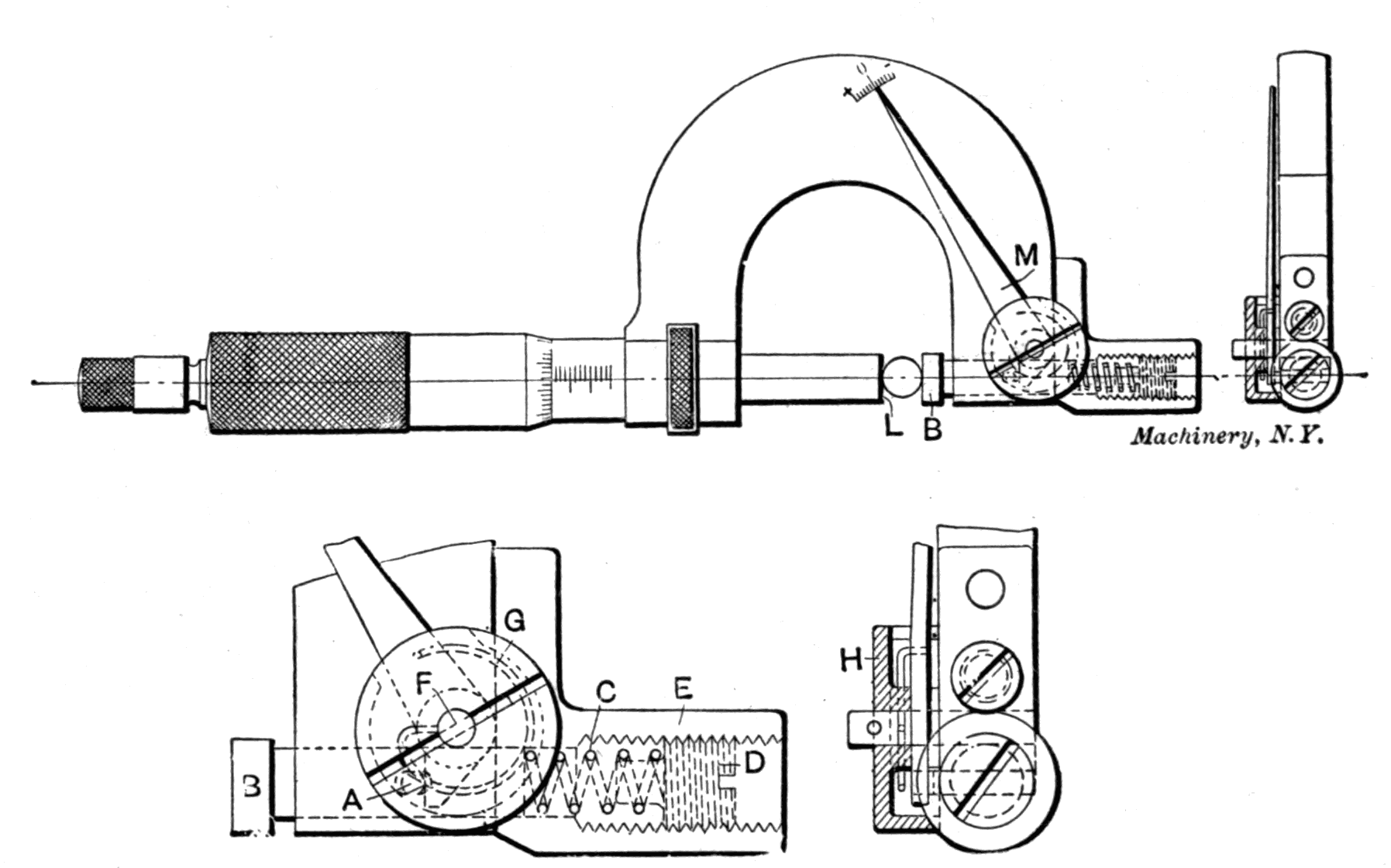 Fig. 43. Another Sensitive Micrometer Attachment Fig. 43. Another Sensitive Micrometer Attachment