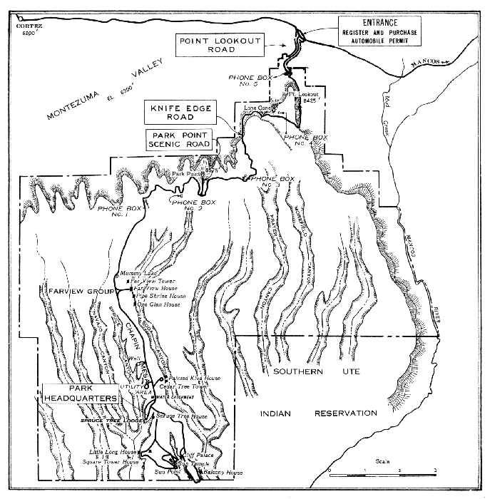 Road Map of Mesa Verde NP Road Map of Mesa Verde NP