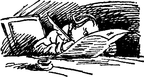 Man writing letter