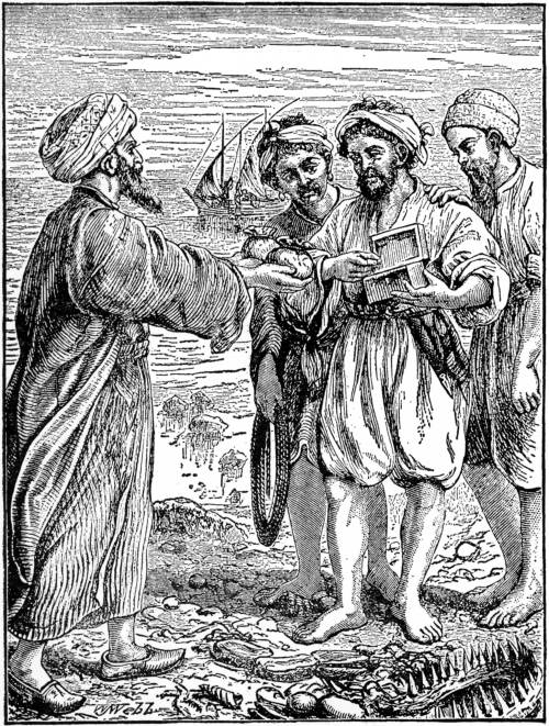 THE MERCHANT SEEKING GOODLY PEARLS.