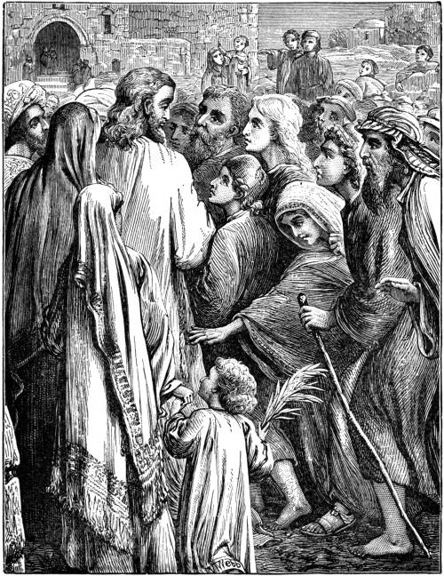 CURED BY TOUCHING HIS GARMENT.
