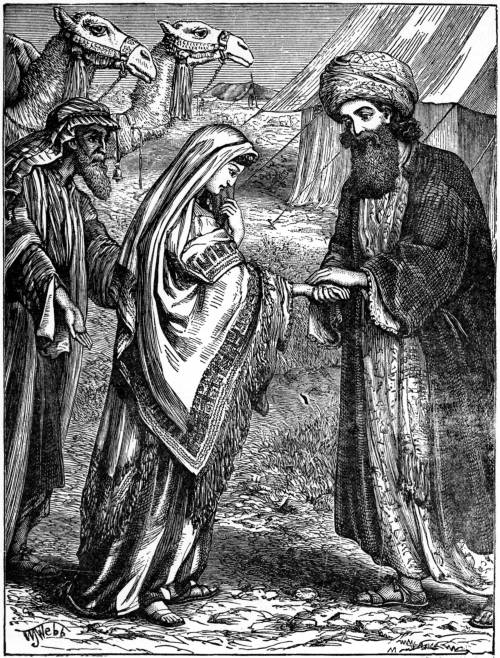 THE MEETING OF ISAAC AND REBEKAH.