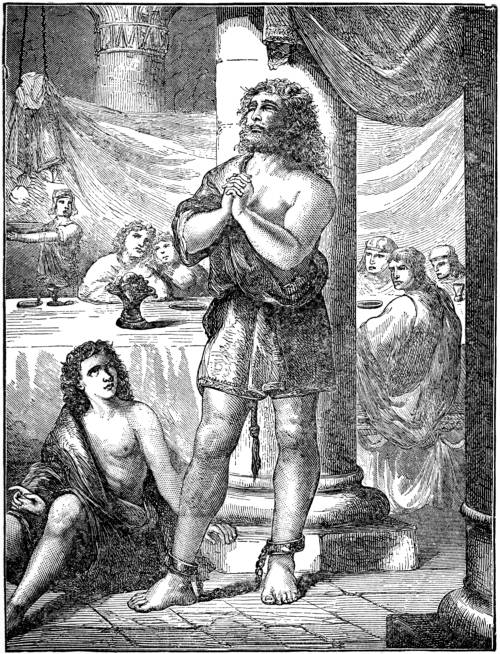 SAMSON MAKING SPORT FOR THE PHILISTINES.