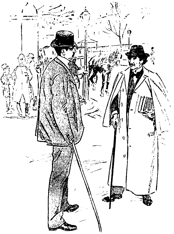 Two men gosssiping