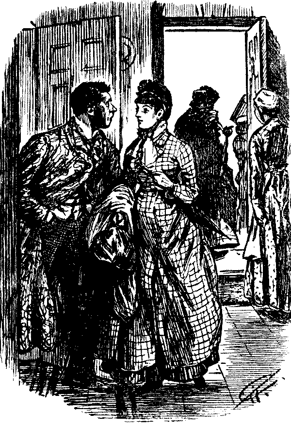 Couple talking.