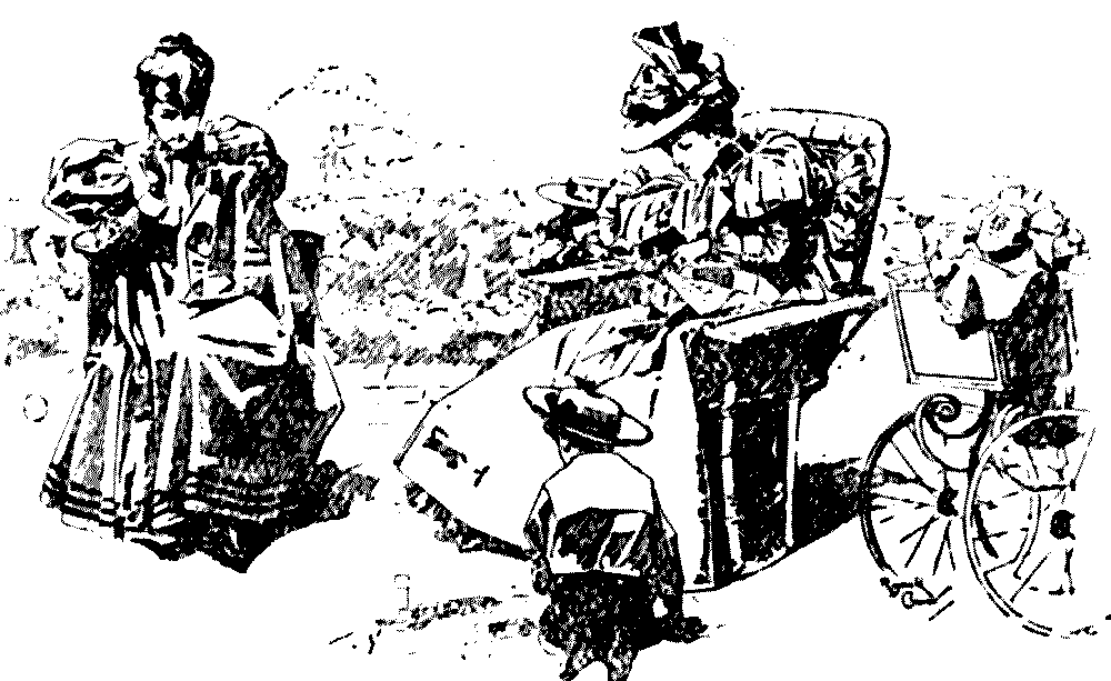Two ladies talking.
