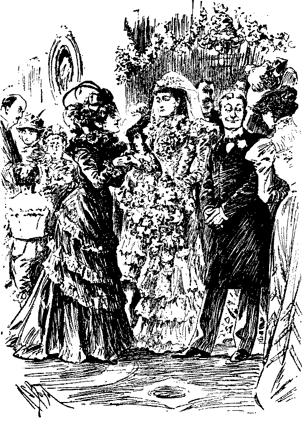 Ladies talking at wedding.