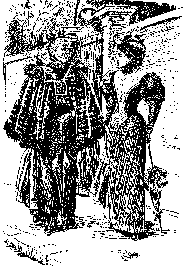 Two ladies talking.