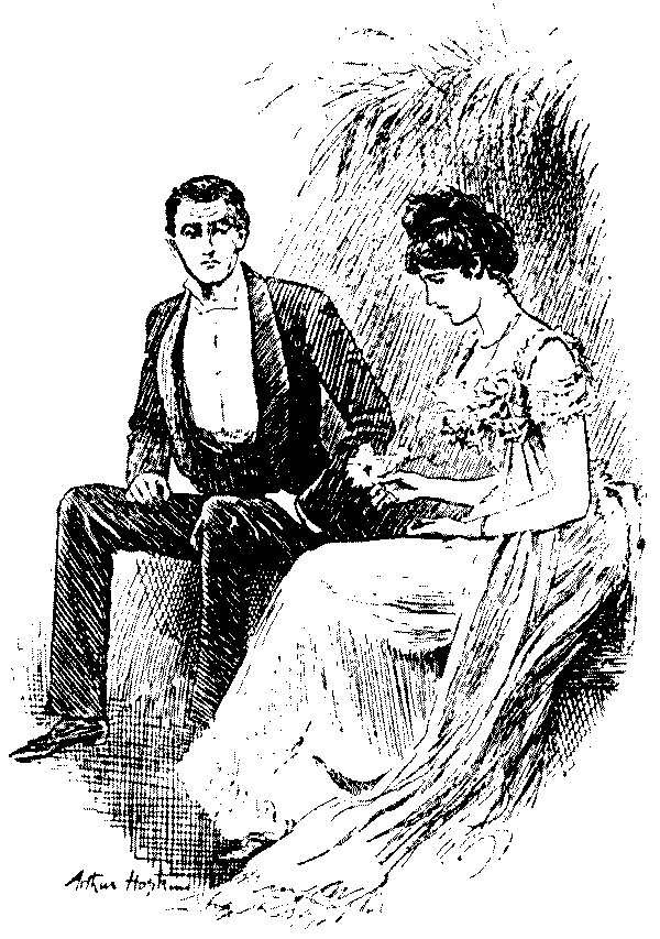 Man talking to woman.