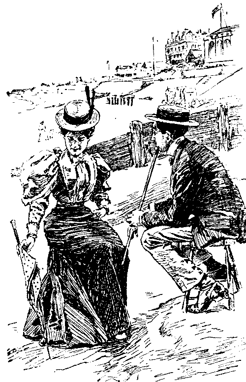 Couple talking.