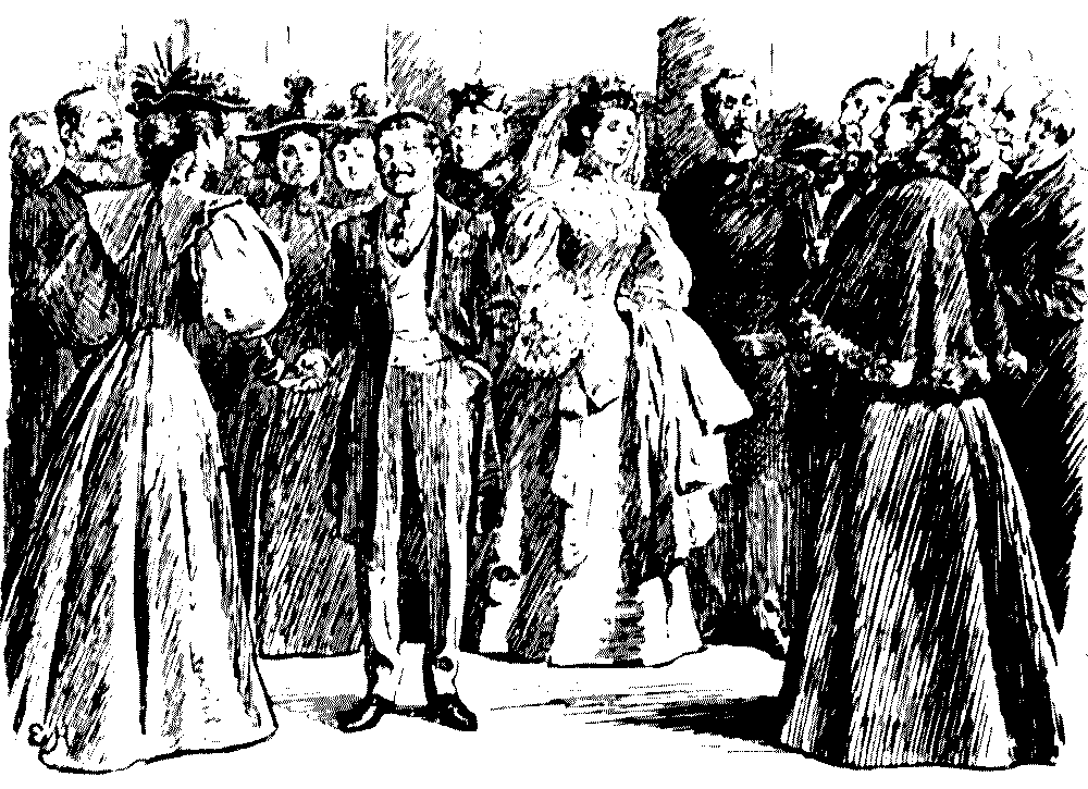Man and woman talking.