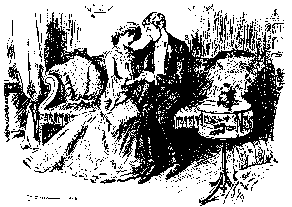 Man and woman talking.