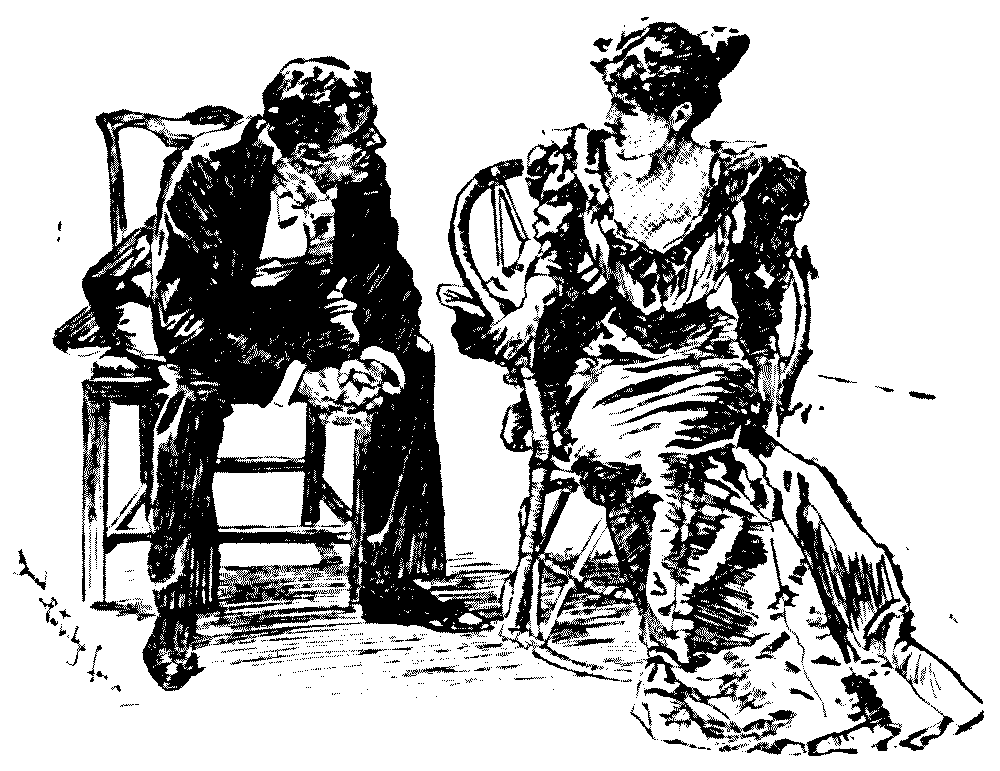 Man and wife talking.