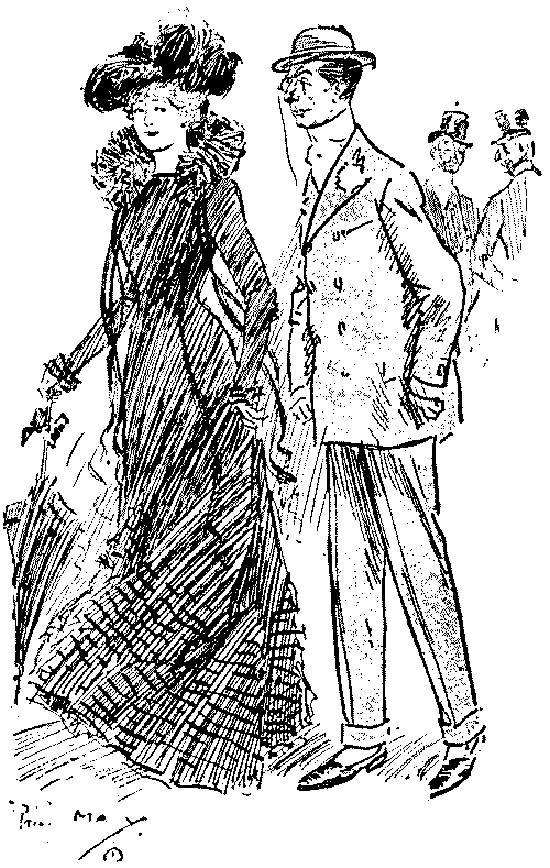 Man and woman talking.