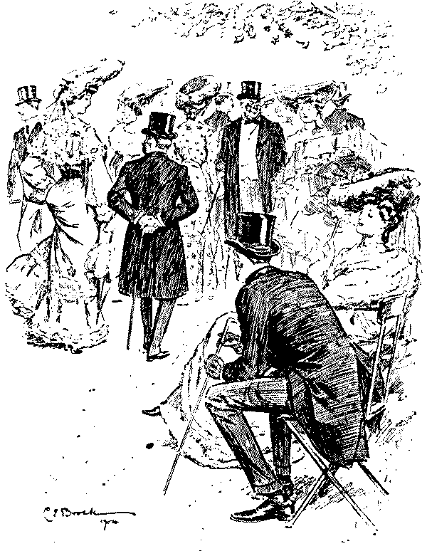 Man and woman talking.