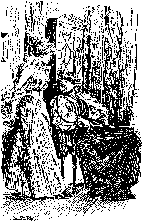 Two ladies talking.