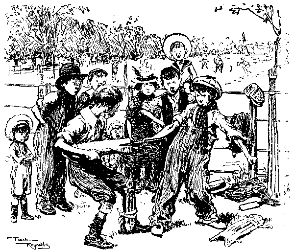 Squabble at urchin's cricket match.