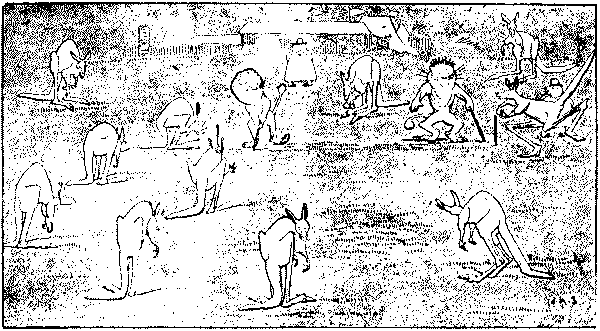 Imaginary cricket match.