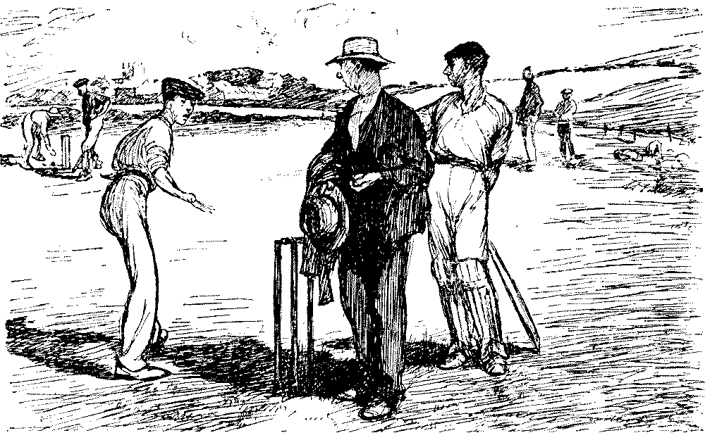 The umpire makes a decision.
