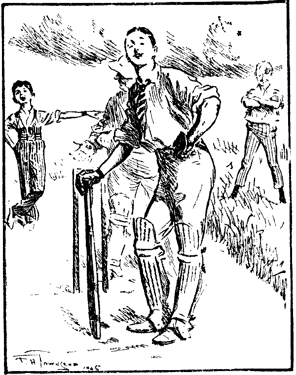 Cricketer taking guard