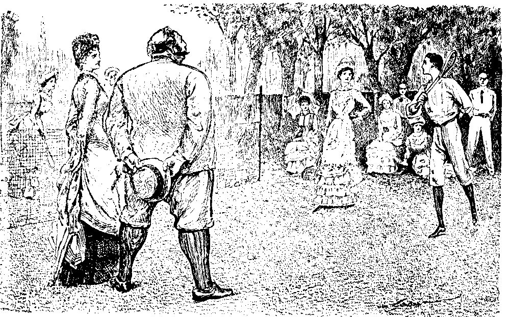 Lady talking to large relative.